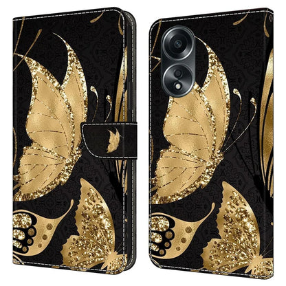 For Oppo A58 4G Flip Phone Case 3D Pattern Printed PU Leather Shockproof Cover