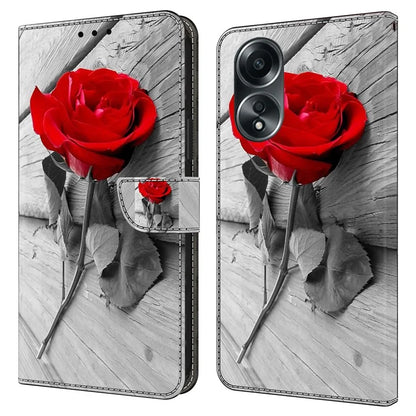 For Oppo A58 4G Flip Phone Case 3D Pattern Printed PU Leather Shockproof Cover