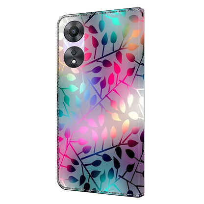 For Oppo A58 4G Flip Phone Case 3D Pattern Printed PU Leather Shockproof Cover