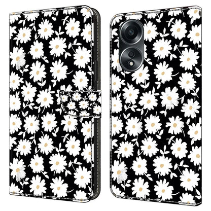 For Oppo A58 4G Flip Phone Case 3D Pattern Printed PU Leather Shockproof Cover