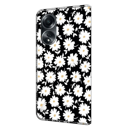 For Oppo A58 4G Flip Phone Case 3D Pattern Printed PU Leather Shockproof Cover