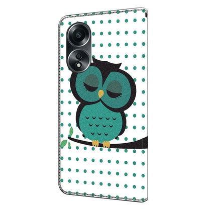 For Oppo A58 4G Flip Phone Case 3D Pattern Printed PU Leather Shockproof Cover