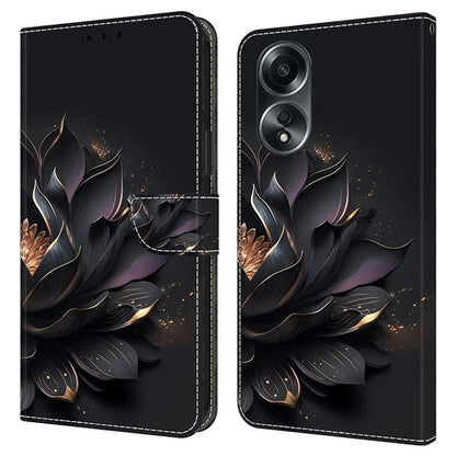 For Oppo A58 4G Flip Phone Case 3D Pattern Printed PU Leather Shockproof Cover