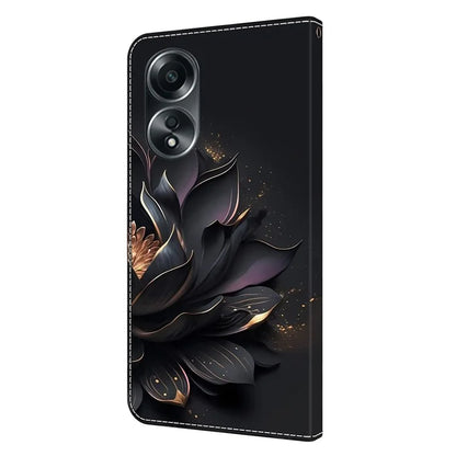 For Oppo A58 4G Flip Phone Case 3D Pattern Printed PU Leather Shockproof Cover