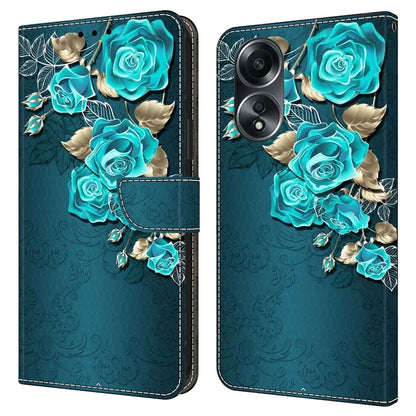 For Oppo A58 4G Flip Phone Case 3D Pattern Printed PU Leather Shockproof Cover