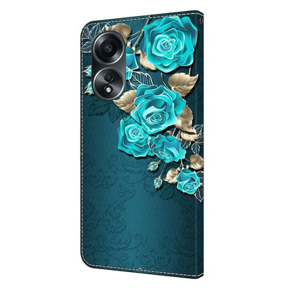 For Oppo A58 4G Flip Phone Case 3D Pattern Printed PU Leather Shockproof Cover