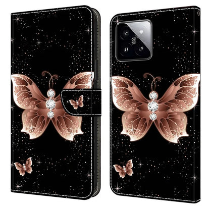For Xiaomi 14 Case 3D Pattern Printing Phone Cover with Wallet Stand