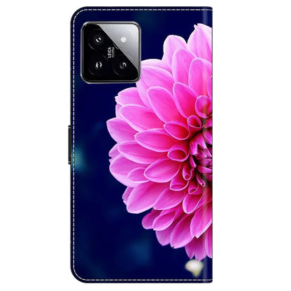 For Xiaomi 14 Case 3D Pattern Printing Phone Cover with Wallet Stand