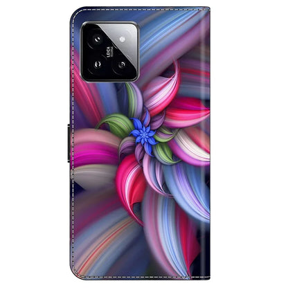 For Xiaomi 14 Case 3D Pattern Printing Phone Cover with Wallet Stand