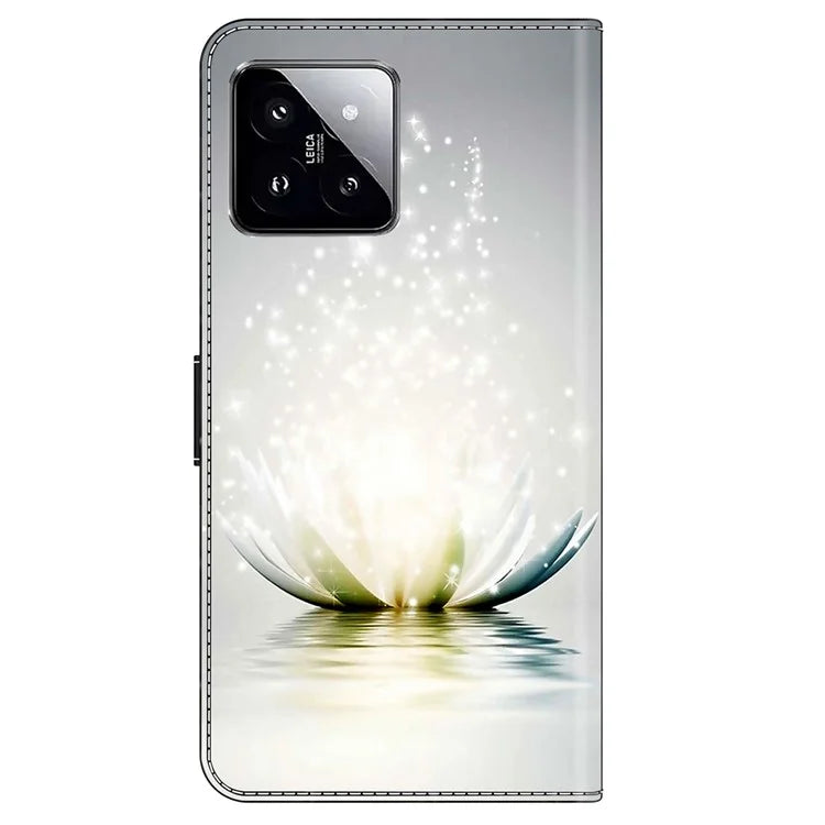 For Xiaomi 14 Case 3D Pattern Printing Phone Cover with Wallet Stand