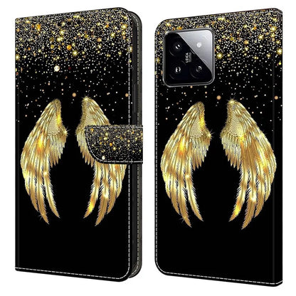 For Xiaomi 14 Case 3D Pattern Printing Phone Cover with Wallet Stand