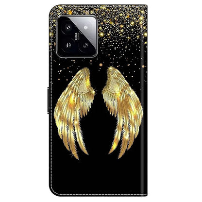 For Xiaomi 14 Case 3D Pattern Printing Phone Cover with Wallet Stand