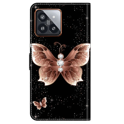 For Xiaomi 14 Pro Case 3D Pattern Printing Wallet Phone Leather Cover