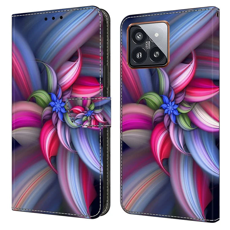 For Xiaomi 14 Pro Case 3D Pattern Printing Wallet Phone Leather Cover