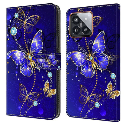 For Xiaomi 14 Pro Case 3D Pattern Printing Wallet Phone Leather Cover
