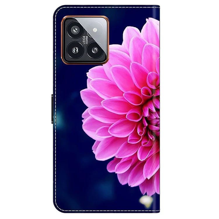 For Xiaomi 14 Pro Case 3D Pattern Printing Wallet Phone Leather Cover