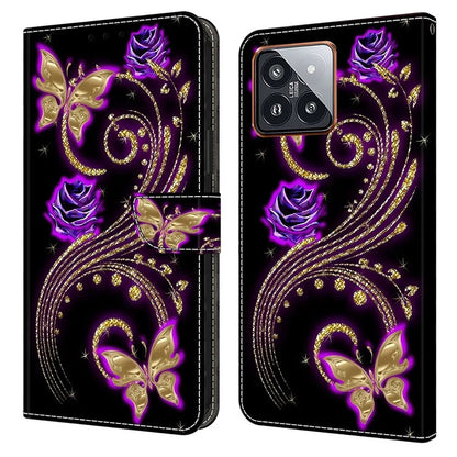 For Xiaomi 14 Pro Case 3D Pattern Printing Wallet Phone Leather Cover