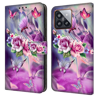 For Xiaomi 14 Pro Case 3D Pattern Printing Wallet Phone Leather Cover