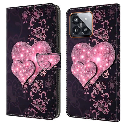 For Xiaomi 14 Pro Case 3D Pattern Printing Wallet Phone Leather Cover