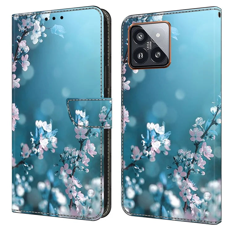 For Xiaomi 14 Pro Case 3D Pattern Printing Wallet Phone Leather Cover