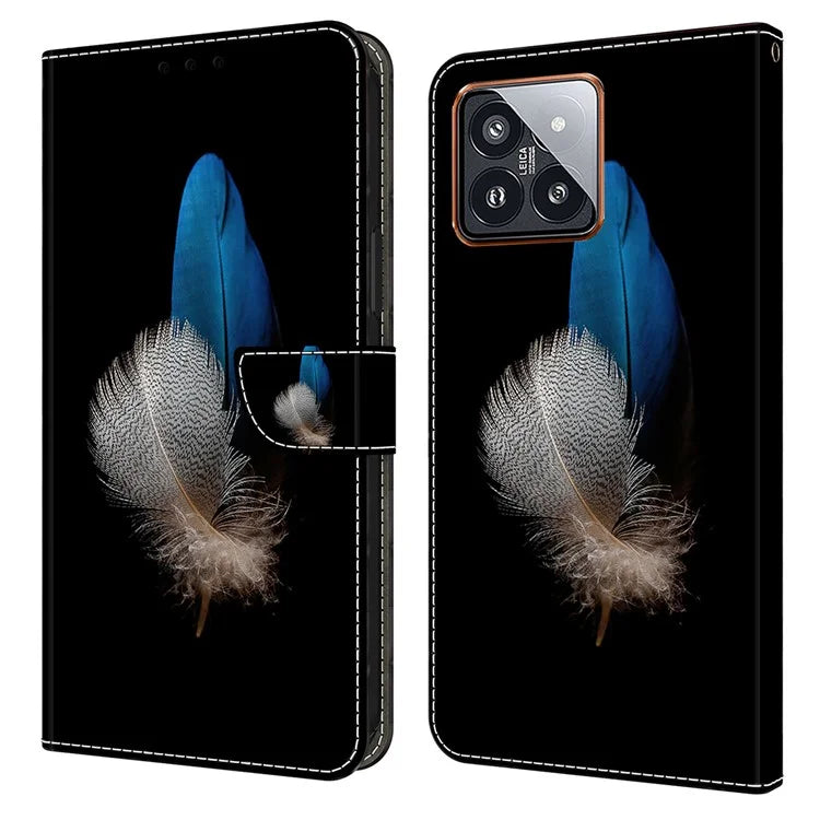 For Xiaomi 14 Pro Case 3D Pattern Printing Wallet Phone Leather Cover
