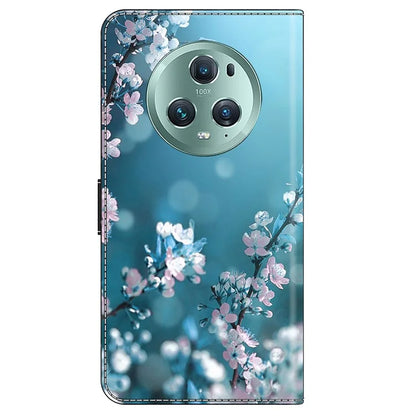 For Honor Magic5 Pro Leather Case 3D Pattern Printing Stand Phone Cover