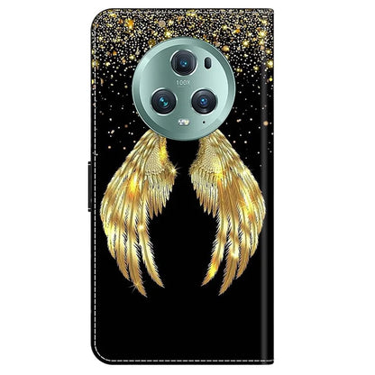For Honor Magic5 Pro Leather Case 3D Pattern Printing Stand Phone Cover