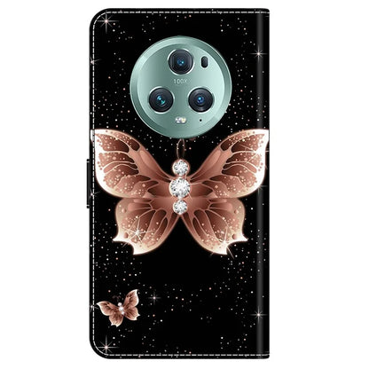 For Honor Magic5 Pro Leather Case 3D Pattern Printing Stand Phone Cover