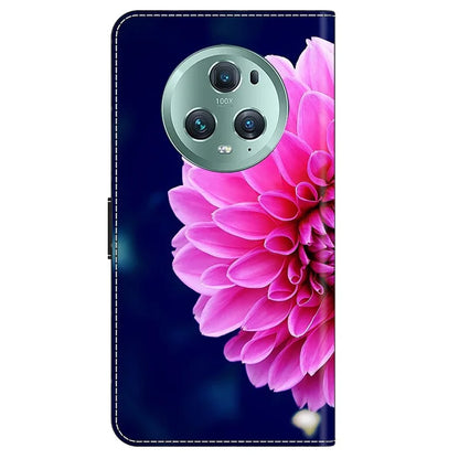 For Honor Magic5 Pro Leather Case 3D Pattern Printing Stand Phone Cover