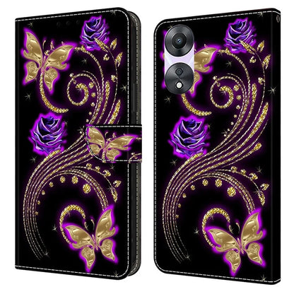 For Oppo A58 5G / A78 5G Case 3D Pattern Printing Magnetic Clasp Wallet Cover