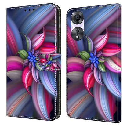 For Oppo A58 5G / A78 5G Case 3D Pattern Printing Magnetic Clasp Wallet Cover
