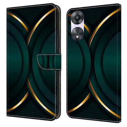 For Oppo A58 5G / A78 5G Case 3D Pattern Printing Magnetic Clasp Wallet Cover