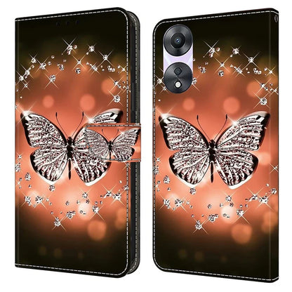 For Oppo A58 5G / A78 5G Case 3D Pattern Printing Magnetic Clasp Wallet Cover