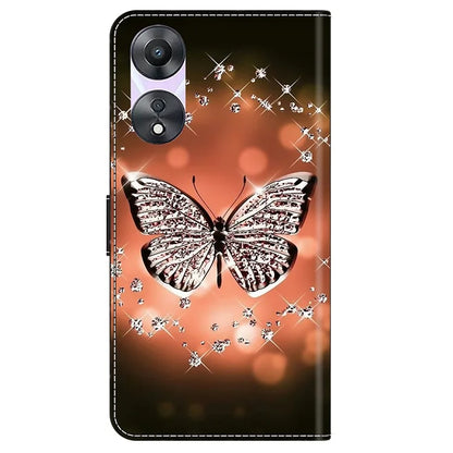 For Oppo A58 5G / A78 5G Case 3D Pattern Printing Magnetic Clasp Wallet Cover