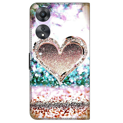 For Oppo A58 5G / A78 5G Case 3D Pattern Printing Magnetic Clasp Wallet Cover