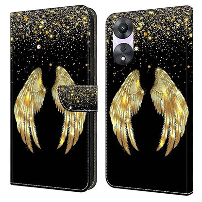 For Oppo A58 5G / A78 5G Case 3D Pattern Printing Magnetic Clasp Wallet Cover