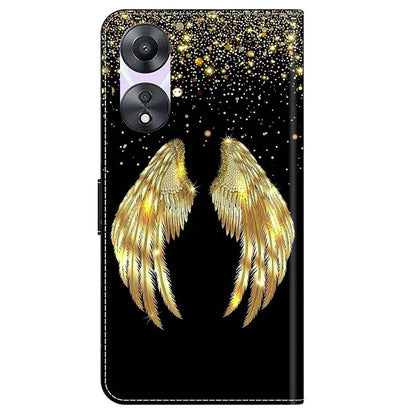 For Oppo A58 5G / A78 5G Case 3D Pattern Printing Magnetic Clasp Wallet Cover
