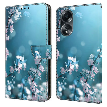 For Oppo A58 4G Leather Case 3D Pattern Printing Phone Cover