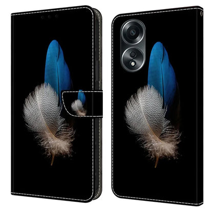 For Oppo A58 4G Leather Case 3D Pattern Printing Phone Cover