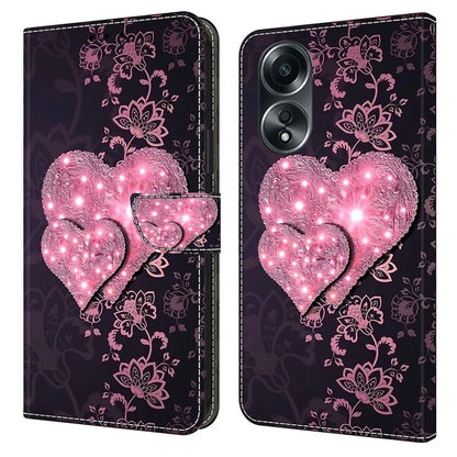 For Oppo A58 4G Leather Case 3D Pattern Printing Phone Cover