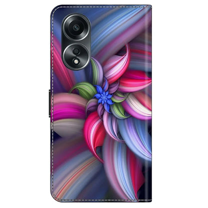 For Oppo A58 4G Leather Case 3D Pattern Printing Phone Cover