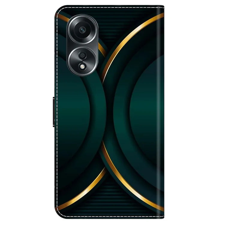 For Oppo A58 4G Leather Case 3D Pattern Printing Phone Cover