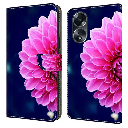 For Oppo A58 4G Leather Case 3D Pattern Printing Phone Cover