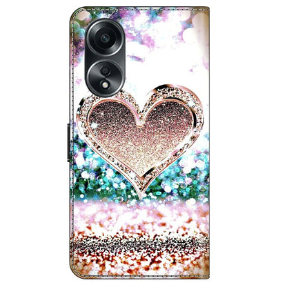 For Oppo A58 4G Leather Case 3D Pattern Printing Phone Cover