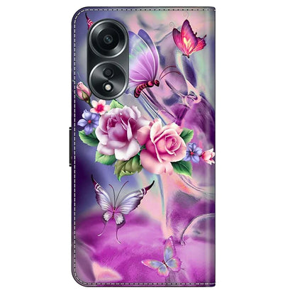 For Oppo A58 4G Leather Case 3D Pattern Printing Phone Cover