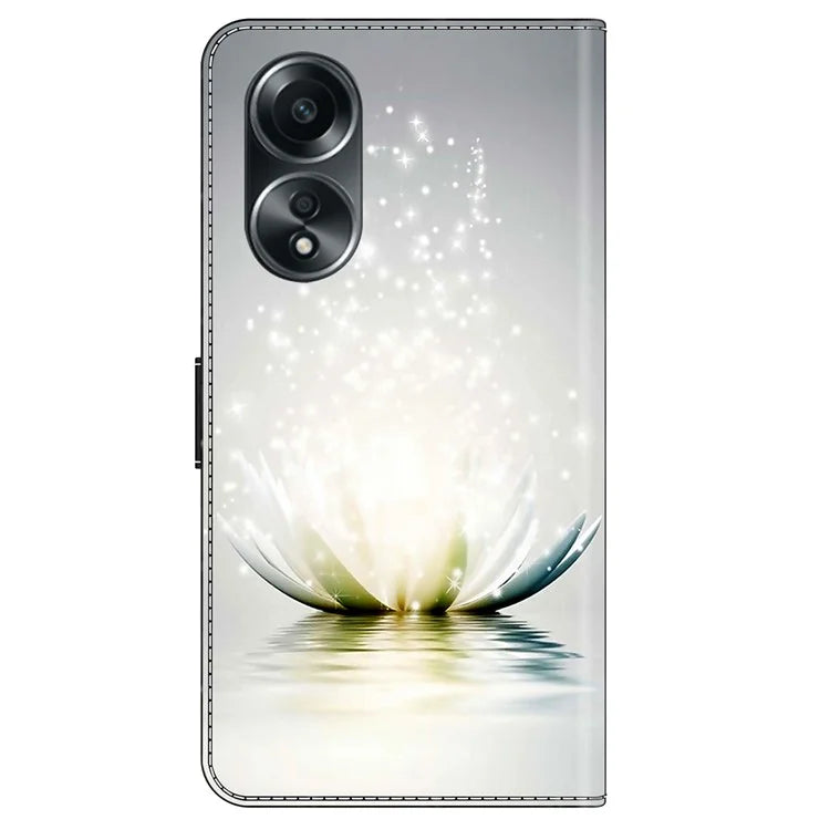 For Oppo A58 4G Leather Case 3D Pattern Printing Phone Cover