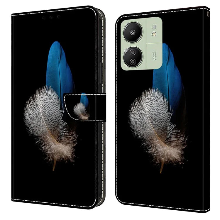 For Xiaomi Redmi 13C 4G / Poco C65 4G Case PU Leather Stand Wallet Cover