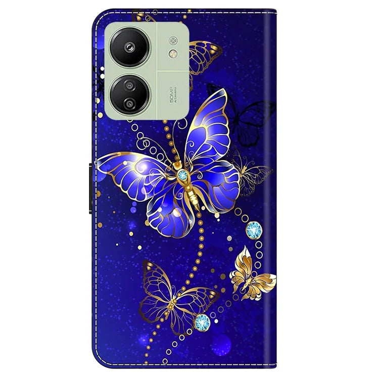 For Xiaomi Redmi 13C 4G / Poco C65 4G Case PU Leather Stand Wallet Cover