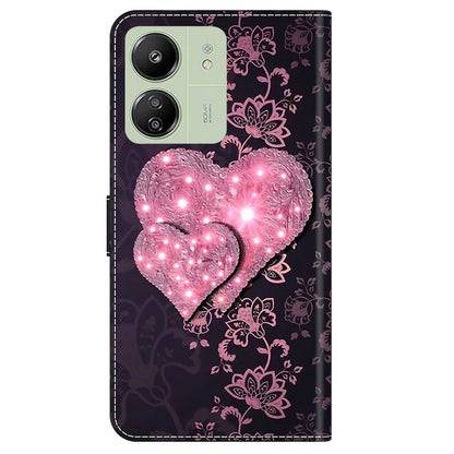 For Xiaomi Redmi 13C 4G / Poco C65 4G Case PU Leather Stand Wallet Cover