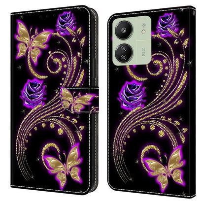 For Xiaomi Redmi 13C 4G / Poco C65 4G Case PU Leather Stand Wallet Cover